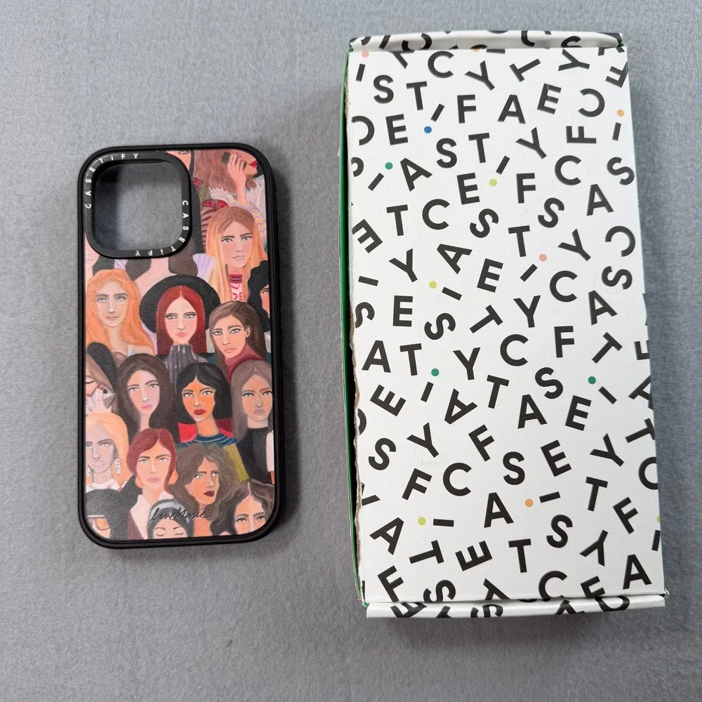 Casetify Phone Case iPhone 16 Pro Max Black Love Marie Art MagSafe Girlhood